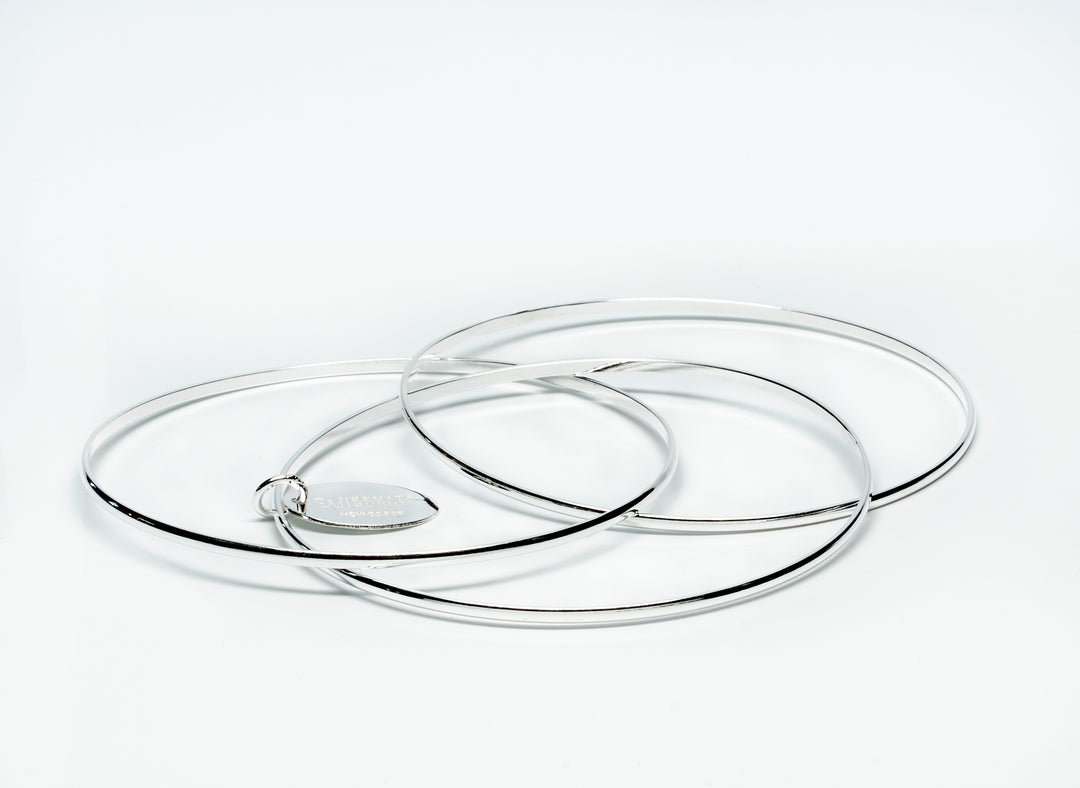 Thin Silver Week-End Bangle