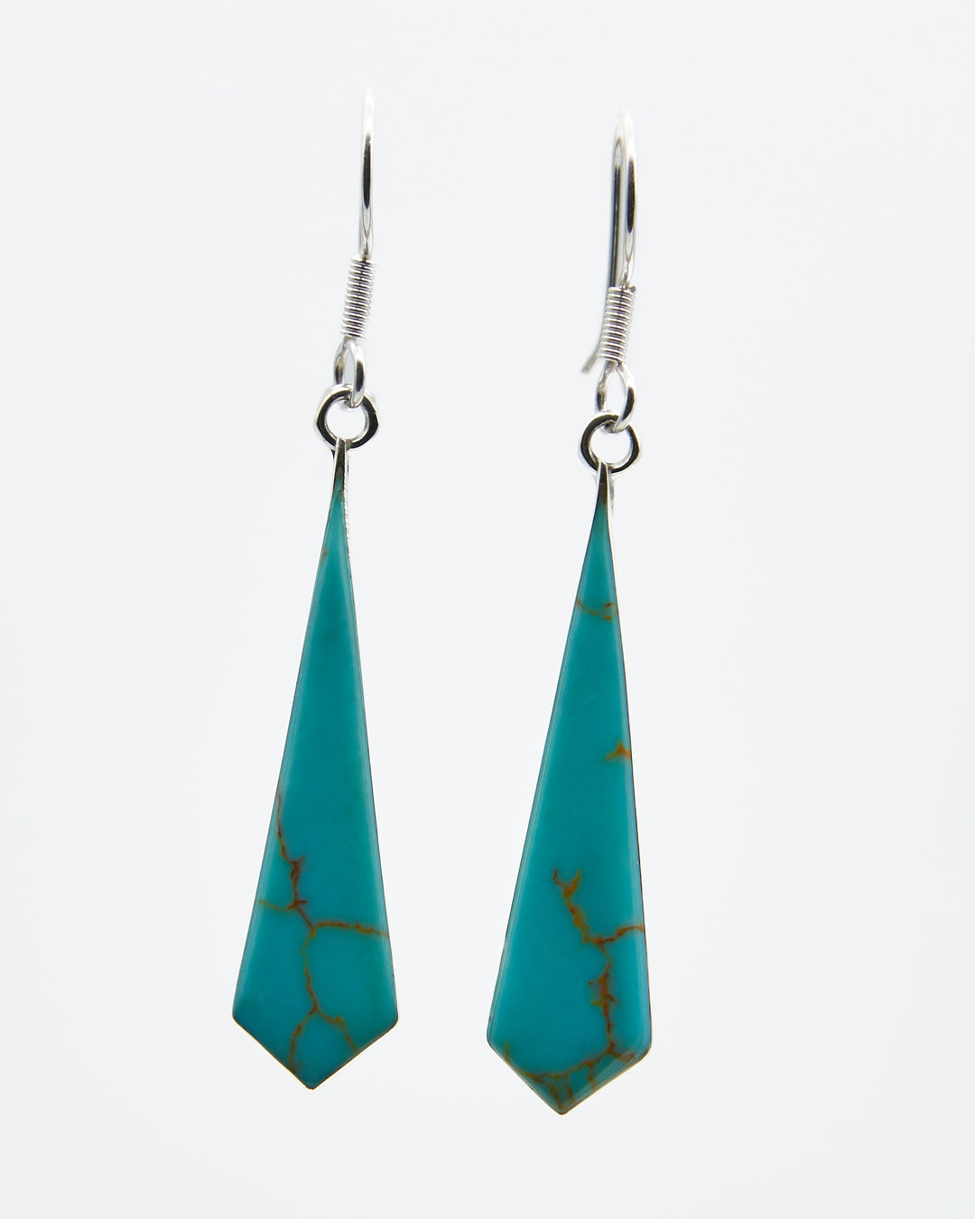 Tie Shaped Dangle Earrings with Enamel - Renata Rubio 92.5 - EET938-AB