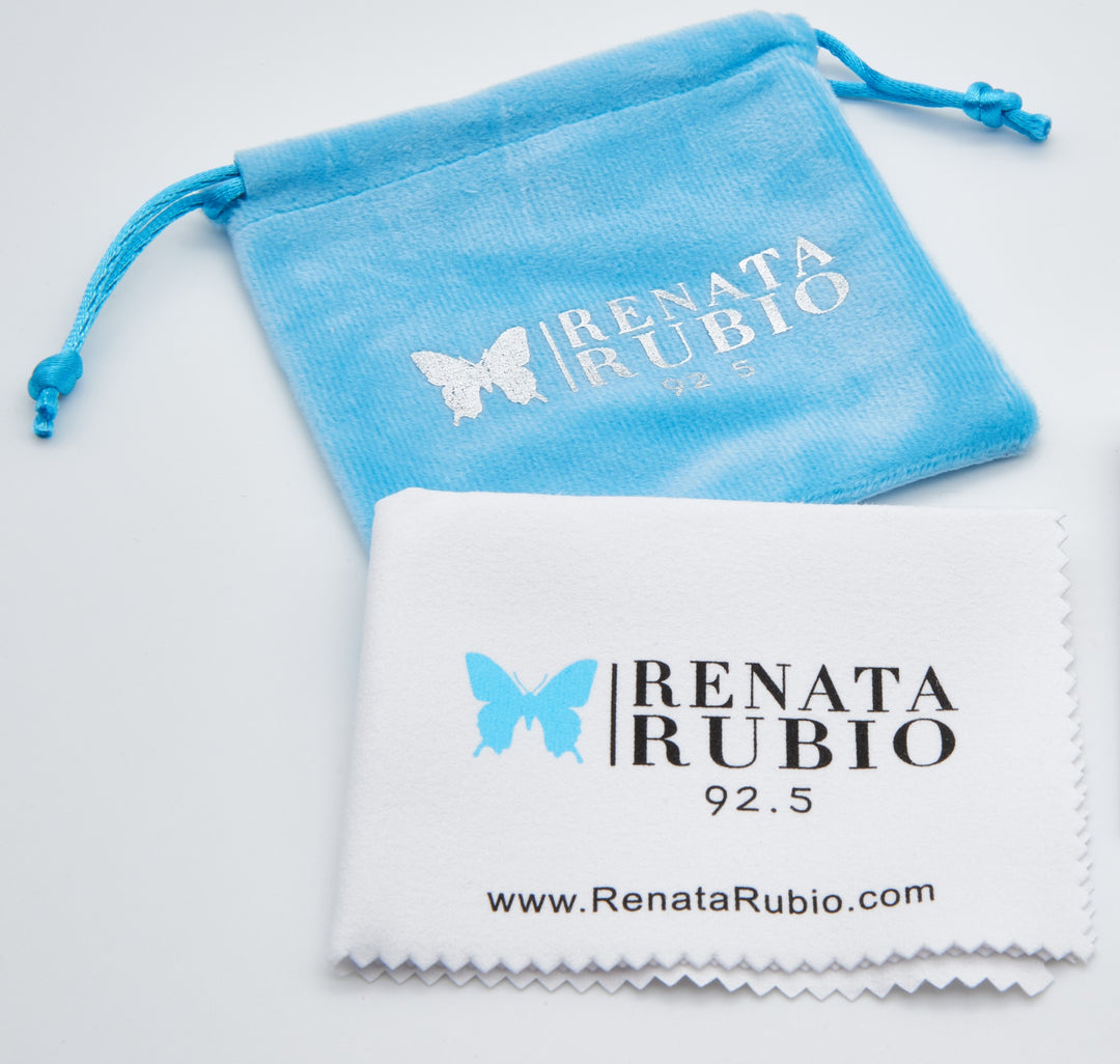 Renata Rubio 92.5 velvet pouch and polishing cloth