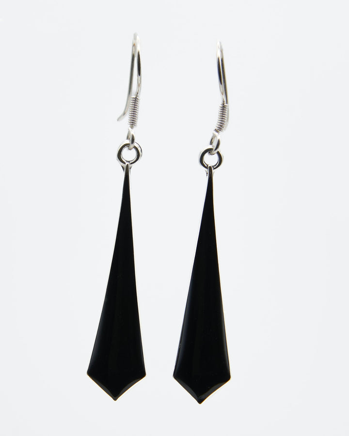 Tie Shaped Dangle Earrings with Enamel - Renata Rubio 92.5 - EET938-AB