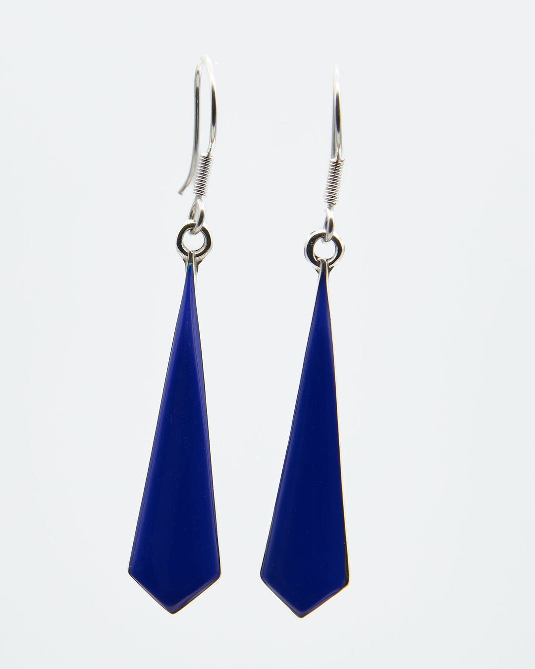 Tie Shaped Dangle Earrings with Enamel - Renata Rubio 92.5 - EET938-AB