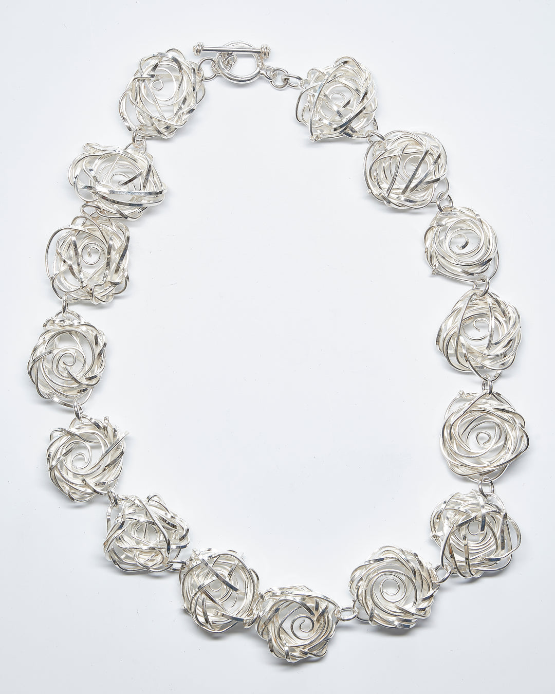 Twisted Silver Rose Bracelet - Renata Rubio 92.5 - BGG191