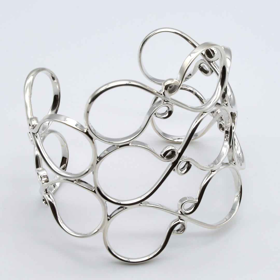 Wide Infinity Silver Cuff - Renata Rubio 92.5 - BGG240