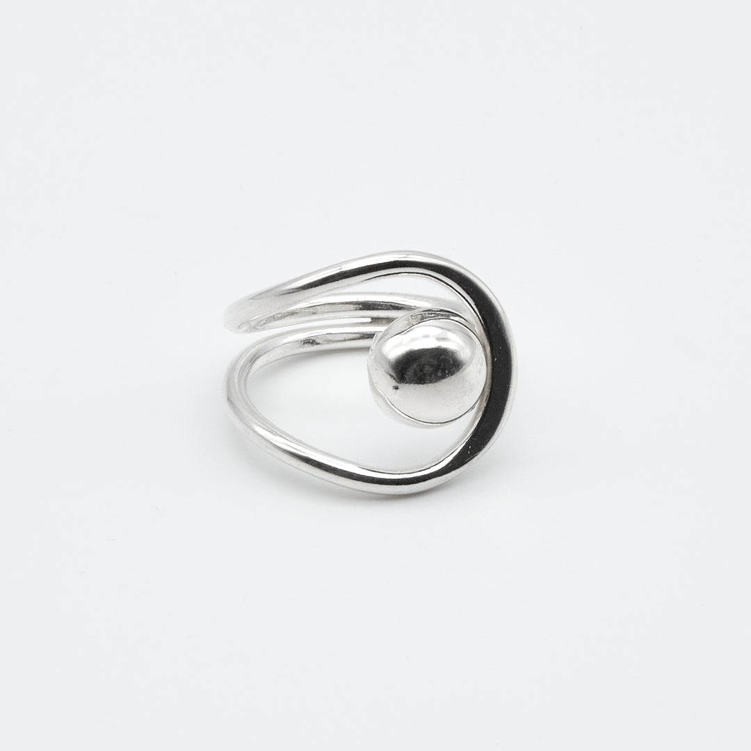 Wrapped Silver Bead Ring - Renata Rubio 92.5 - RGG140